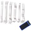Hibucuo Set di 6 Pezzi di Cunei Decorativi + Strumenti a Leva per Auto in Acciaio Inox, Set di Attrezzi per smontaggio Auto Pesanti; Strumenti di Rivestimento - Attrezzi per Rivestimento della Porta, Cunei