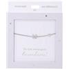 Depesche 13896.20 Bracciale in argento con ciondolo M e cuore, lunghezza variabile, regalo per amici e parenti