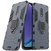 MaiJin Compatibile con OnePlus 7, OnePlus 6T Cover, Custodia Armor Anello Cavalletto (Funziona con il Supporto Magnetico per Auto) Case Paraurti per OnePlus 7, OnePlus 6T (Blu Navy)