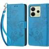 KENHONER Custodia per Xiaomi Redmi Note 14 4G Cover, Blu Farfalla