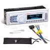 Generico KIT SET PER BOSS AUDIO SYSTEMS MR1308UAB, autoradio 1 din, digital media, ricevitore am/fm, stereo, aux/usb/mp3, con bluetooth, marino, per barca, gommone, 1 pezzo + accessori omaggio
