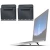 MICREEN Mini Supporto per Laptop da 2 Pezzi, Supporto PC Portatile Pieghevole Invisibile in Plastica per il Raffreddamento del Laptop, Tastiera (Nero)