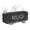 MUQI Speaker Bluetooth portatile, IPX7 forte impermeabile, suono stereo con bassi, 24H tempo di riproduzione wireless, doppia coppia altoparlante casa all'aperto (Nero) …