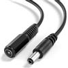 cablepelado, Cavo di alimentazione DC femmina - maschio, 5,5 x 2,5 mm, 3 m, nero