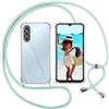 ISOI Cover con Cordino per Samsung Galaxy A17 4G/Samsung Galaxy A17 5G, Custodia Trasparente con Collana Tracolla Laccio Collo Ultra Sottile Morbido TPU Silicone Antiurto AntiGraffio Case, Verde