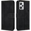 Bravoday Cover per Xiaomi Redmi Note 12 PRO 5G, Flip Custodia in Pelle PU Portafoglio Custodia per Xiaomi Redmi Note 12 PRO 5G, con Slot per Schede, Nero