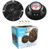 GK SOUND KIT SET PER BOSS AUDIO SYSTEMS MR52B 2 altoparlanti marini neri 2 vie 5,25 13 cm 130 mm 75 watt rms 150 watt max impermeabili mare piscina barca hotel, a coppia + faston di montaggio
