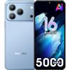 Blackview Wave 7C Android 16 Smartphone sbloccato con IA, 6.56 HD+, 16GB+64GB/1TB TF Telefono Cellular, 5000mAh, 32MP+13MP, 4G Dual SIM, WiFi 5/Face ID/GPS/OTG/FM/Custodia inclusa, Blu