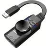 ULANSeN Virtual 7.1 Canale USB Scheda Audio Esterno Adattatore Spina per PC Laptop PS5