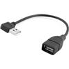 cablecc Tipo USB 2.0 tipo A maschio ad angolo sinistro su presa USB 90 gradi tipo prolunga 20 cm