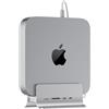 PULWTOP Hub USB C per Mac Mini M1/M2, Adattatore hub USB 5 in 1 supporto espansione SSD M.2 NVMe, Docking Station con 2 USB C 10 Gbps, lettore di schede SD/TF, SSD M.2 (non incluso)