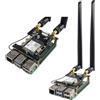 ZDE ZP590A PCIE to WiFi7 6 6E 5 HAT PCIe to M.2 E Key Module Adapter Expansion Board for Raspberry Pi 5 WiFi Adapter Board Support Google TPU WIFI 7 BE200 WIFI6E AX210 MT7922 WIFI6 AX200