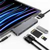 NXPGKEA Hub USB C per iPad Pro, adattatore 7 in 1 per iPad Pro M4 M2 M1 13 12.9 11 iPad Air Docking Station con HDMI 4K, USB-C PD, Lettore di schede SD/TF, USB 3.0, AUX da 3,5 mm, Accessori per iPad Mini 6