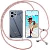 ISOI Cover con Cordino per Oppo Reno 15F/Oppo Reno 15 F/Oppo Reno 15 FS 5G, Custodia Trasparente con Collana Tracolla Laccio Collo Ultra Sottile Morbido TPU Silicone Antiurto AntiGraffio Case, Rosa
