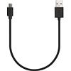 Veho VCL-001-M-20CM 0.2m USB A Micro-USB B Maschio Maschio Nero cavo USB