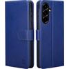 32ndShop 32nd Custodia a Portafoglio in Pelle PU per Samsung Galaxy A37 5G, Case con Slot per Sched di Blocco RFID, Chiusura Magnetica e Supporto integrato - Blu