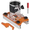 EFUTURETIME Base per Fresa per Legno, Localizzatore di Scanalature con Punta Da 1/4 per Fresa per Legno da 65 mm, Accessori per Fresa a Tuffo per Bordi, Scanalature, Pannello da 0-5 cm