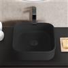 evineo ineo7 lavabo da appoggio La: 37,5 A: 11 P: 37,5 cm, con superficie facile da pulire, BE0940BM, ineo7 nero opaco [Lavabi > Lavabi da Appoggio]