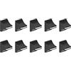 Rebower Cappuccio Scorrevole Dritto per Potenziometro Mixer Fader, [per 4mm Cappuccio Interruttore Albero] - Plastica/Nero/ 10pz
