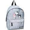 mybagstory Zaino Hello Kitty & Kuromi Courageous Crew | Zaino per bambini per scuola materna e primaria | grigio con tasca frontale e spalline regolabili, ideale regalo per ragazza, 37 x 26 x 12 cm