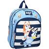 Vadobag Zaino per cani BLUEY e BINGO Jump Into Fun - Zaino a 2 scomparti per bambini | scuola | asilo - blu e blu - dimensioni 30 x 25 x 11 cm