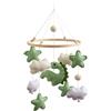 Jonuin Giostrina Culla Neonato, Giostrina Neonato in Legno con Dinosauri, Nuvole e Stelle in Feltro, Decorazione Appesa per Cameretta, Regalo per Neonati Maschi e Femmine