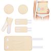 AOOWU Confezione di Olio di Ricino, 6 In 1 Kit di Olio di Ricino, Impacco Olio Ricino Biologico, Riutilizzabile Oil Wrap Pack per Disintossicazione del Fegato Migliora del Sonno (Senza Olio)
