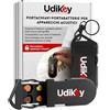 Udivita Portabatterie per Batterie Apparecchi Acustici Tipo 10 13 312 con 6 Alloggi PR41 PR48 PR70 - UdiKey Scocca Antiurto Apertura Rapida e Sicura Batterie Pronte all'Uso - Portachiavi 36x85x16mm
