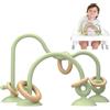 LYNSAN Seggiolone Giocattolo Sensoriale Montessori con Anello in Legno, Giocattolo per Bambini e Ragazzi, Verde