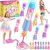Anginne 8pcs Unicorni Bambina Regalo Razzo Spaziale Giocattolo, 3-10 Anni Giochi da Esterno Regalo Bambina Maschio Regali di Pasqua Giochi Bimba 3 4 5 6 7 8 Anni Femmina