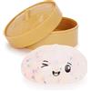 Toyland® Confetti Squishy Bao Dumpling - Giocattolo sensoriale antistress con scatola di plastica per la cottura a vapore - Giocattolo da schiacciare per bambini - Dai 3 anni in su
