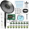 TRJZWA Irrigazione Automatico Solare con Timer di Irrigazione 2024 L'ultima Versione del Kit di Irrigazione Solare per Vasi,Giardino,Balcone con 15m Tubo di Irrigazione,15 Gocciolatori per Irrigazione