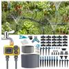 TRJZWA Sistema di Irrigazione con 2 Uscite per Giardini, Serre, Orti e Altre Aree, Timer di Irrigazione Gestisce l'irrigazione su Grandi Superfici ed è Dotato di 4 Diversi Ugelli per l'irrigazione