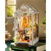 Does not apply Book Nook Kit Miniature Da Costruire Diy Booknook 3D Puzzle Legno Con LED Luci D