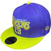 Generico Cappello Laker Basket frontino Giallo Disegnato Testa Viola Scritta Lake Pallacanestro Uomo Donna Bambino Accessorio Zaino Portachiavi Fan Idea Regalo