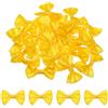 QUARKZMAN 30Pz Fiocchetti Gialli 3.8x2.5cm Fiocchi Nastro Raso per Creazioni Regalo Fiocco Piccoli per Decorazioni all'Ingrosso Mini Fiocchetti Natalizi