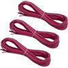 PATIKIL Cordoncino in Finta Pelle Scamosciata, 3 Rotoli 3mm x 5m Strisce Piatte in Pelle Sintetica per Artigianato Creazione Gioielli Collane Bracciali, Rosso Chiaro(Totale 15 Metri)