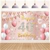 Koliphy Striscione 40 Anni Compleanno - Decorazione Sfondo per Uomini e Donne - Parete Giardino, 180 x 110cm (Oro Rosa)