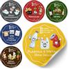 LiveLaif Lotto da 6 Adesivi Raccolta Differenziata ITALIANO | Adesivi Differenziata Ø11 cm | Etichette Raccolta Differenziata | Colorati, Educativi per Bambini - Finitura lucida