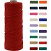 MORAINJAY 3mm Cotone Macramè 100% Naturale,Rosso Vino 100m Filato Non Sbiancato Senza Chimici per DIY, Bomboniere, Decorazioni - Cordame in Cotone per Crafts