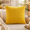 B O S A L O N I Federa HOME Decorativa 45x45 cm - Stile Primavera Estate - Tessuto Leggero e Traspirante - Federa Cuscino Per Divano, Poltrona e Camera - (Giallo senape)