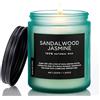 M&SENSE Candele Profumate Soia Gelsomino al Sandalo 200g, Profumo Floreale e Legnoso, 50 Ore di Fragranza, Candela Aromaterapia per Casa, Relax e Meditazione, Regalo Elegante e Sostenibile