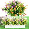 LURNODY 7 Pacchetti di Stili Diversi Fiori di Plastica Fiori Finti per Decorazioni Fiori da Esterno, Fiori Finti da Esterno per Balcone, per La Decorazione Del Giardinaggio di Nozze In Giardino