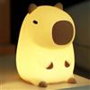 WIYETY Capybara - Luce notturna per bambini Capybara con timer dimmerabile, lampada tattile ricaricabile tramite USB, lampada Capybara, lampada da comodino per bambini, lampada da allattamento per la