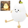 TaimeiMao Luce Notturna per Bambini a Forma di Pera,Lampada Notturna in Silicone,7 Colori Luci Notturne LED Dimmerabili,Morbido a Forma di Pera per Camerette, Soggiorni e Camere da Letto