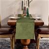 SEASHORE TREE Runner da Tavolo Olive 35 x 240 cm Effetto Velluto Moderno Lavabile