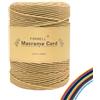 FORBELL Filato per macramè, 3 mm x 300 m, in cotone di alta qualità, fai da te (marrone chiaro, 3 mm x 300 m)