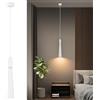 Klighten Lampada a Sospensione GU10 Alluminio, Design Moderne per Tavolo da Pranzo Soggiorno Cucina Comodino, Lampada a Sospensione LED con Lampadina 5W Bianco Caldo 3000K, Bianco