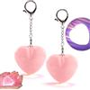 Kyduu 2 Pezzi Luce Tascabile Per Borsa, Luce per Borsa Borsetta LED a Forma di Cuore, Luce Decorativa con Portachiavi per Donne e Ragazze, con Sensore Ricaricabile USB, Mini Lampada Touch (Rosa)