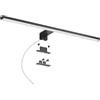 DEELUX Lampada da Specchio con Interruttore touch 60cm,Luce LED per Specchio Dimmerabile (120~1200 lm) 15W,Bianco Neutro 4000K,Lampada Armadio Applique da Parete IP44 230V,Nero